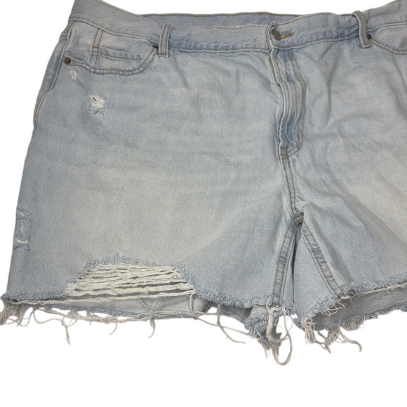 Old Navy Blue Jean Shorts Distressed Cut-Off Style - Picture 3 of 6